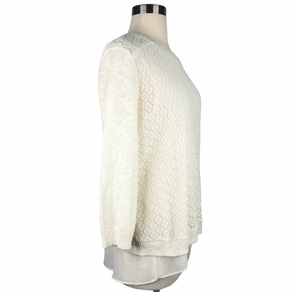 Lucky Brand Ivory Layered Sweater Pullover - Picture 4 of 6